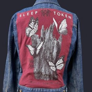 Denim Jacket with Sleep Token tshirt Graphic